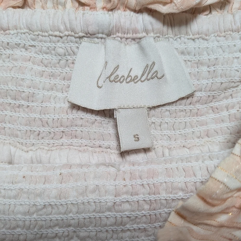 Cleobella Pink Tie-Dye Organic Cotton Smocked Tiered Ruffle Amber Mini Skirt